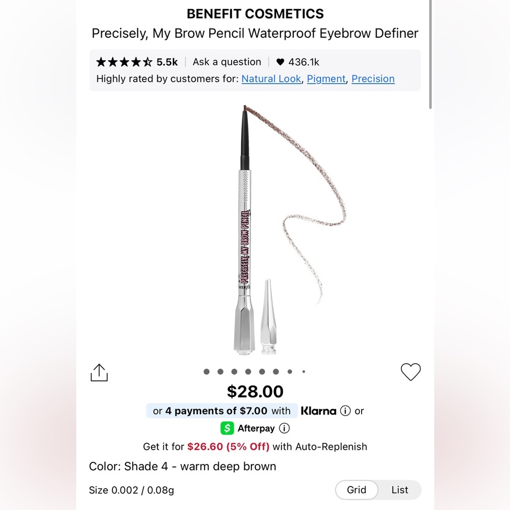 🌺Benefit cosmetics Precisely, My Brow Pencil - 4